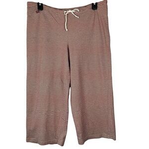 Lauren Ralph Lauren Red White Striped Pajama Bottoms Women's Small ✅ Measurement